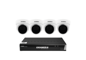 Kit vidéo surveillance 5MP 4 caméras dômes + 1 NVR PoE 8 canaux + 2 To HDD