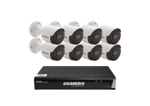 Kit vidéo surveillance 5MP 8 caméras tubes + 1 NVR PoE 16 canaux + 4 To HDD