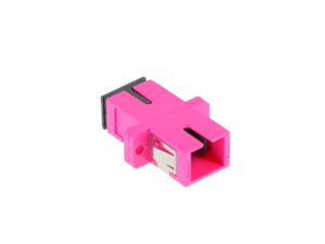 SC simplex multimode adaptor, plastic body, erika violet colour, ceramic sleeve