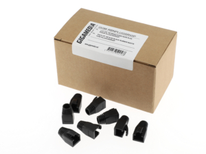 Lot 100 manchons noirs pour câble rigide blindé GIGAMEDIA CAT6/CAT6A/CAT7