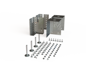 Lot de 4 angles réglables en hauteur GIGARACK S250 – Acier zingué