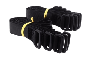 Lot de 10 colliers auto-agrippant à boucle de 290 x 20 mm noir