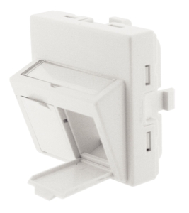 Plastron incliné 2 ports 45×45 avec volet