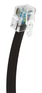 Cordon plat UTP RJ12 6P6C 10 m, noir