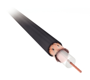 Câble Coaxial vidéo KX6 75 Ohms  noir, à la coupe