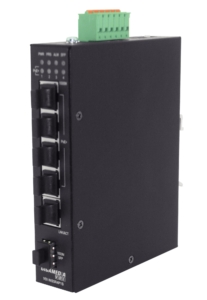 Switch Indus non-manageable RAIL DIN 5 ports GE dont 4-PoE+ (120W) + 1 SFP