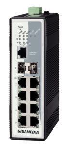 Switch Industriel manageable RAIL DIN 8 ports 10/100Base-TX + 2 SFP