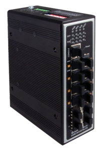 Switch Industriel manageable RAIL DIN 8 ports Gigabit PoE+ (240W) + 4 SFP