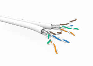 CABLE CAT6A 2X4P U/FTP LSZH, Dca, WHITE T500M