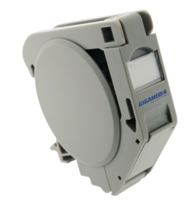 Module vide pour RJ45 format keystone sur rail DIN