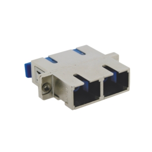 SC duplex singlemode adaptor, metal body, ceramic sleeve