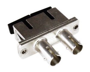 Raccord monomode ST/SC duplex, corps métal, centreur céramique