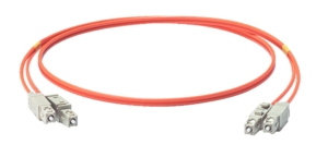 Jarretière optique duplex SC/SC OM1 62,5/125 µm 20 m, gaine LSOH orange Ø3 mm
