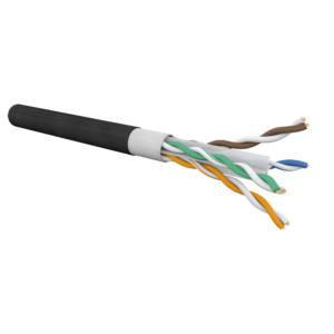 Câble 4 paires CAT6 U/UTP LSZH/PE Noir (touret de 305 m)