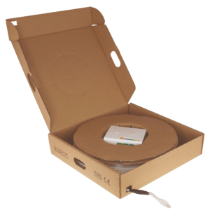 Câble drop 1 fibre G657A2 demi préco SC/APC monté en PTO / DTIO 4 fibres – 50 m