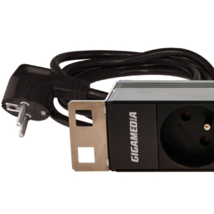 Bandeau 10″ 4 prises Schuko – Noir