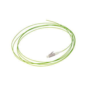 SC multimode OM5 semi-tight buffer easy-strip pigtail, 1 meter, lime green