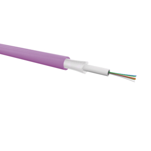 Câble 2 fibres OM4 structure serrée inter/exter +mèches de verre gaine LSOH Dca