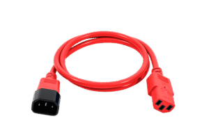 Power cord C13 / C14 1 m – Red