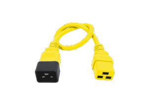 Power cord C19/C20 0.5m yellow