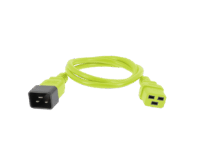Power cord C19/C20 1m green