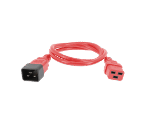 POWER CORD C19/C20 1M RED