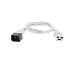 Power cord C19/C20 1m white