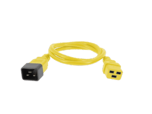 Power cord C19/C20 1m yellow