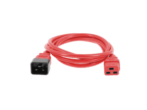 Cordon d&rsquo;alimentation C19 / C20 2 m – Rouge