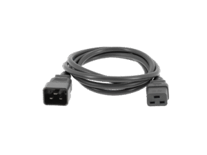 Cordon d&rsquo;alimentation C19 / C20 2 m – Noir