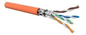 Cable Cat7a 4P SFTP AWG23 HF-FR Cca, Orange T500M