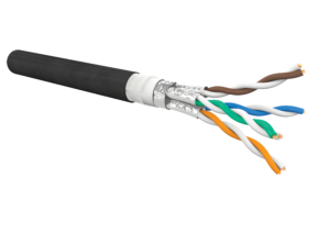 Câble CAT6A F/FTP AWG23 4P LSFROH Cca /PE noir avec Ruban Hydrofuge, touret 305m