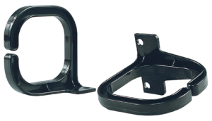 Lot de 5 anneaux guide-câbles verticaux – Noir