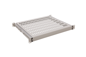 19″ Sliding shelf 1U – 4 fixing points – depth 400 mm – GREY