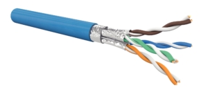 Câble CAT6A 4 paires AWG23 F/FTP LSOH Dca, Bleu (touret de 500 m)