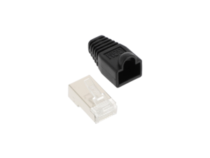 Lot de 10 plugs 1 Gbit/s RJ45 + manchon noir pour câble MSB