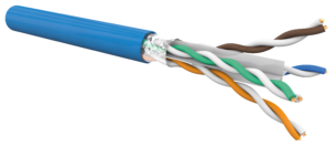 Câble Catégorie 6 4 paires AWG24 F/UTP LSOH Dca, Bleu (couronne de 100 m)