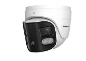 Turret double objectif 8MP IR 30m Led blanche 20m Focale 2×2.8mm IP66 ONVIF NDAA
