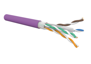 CAT6A 4P U/UTP SLIM CCA 23 AWG PURPLE 305M RIB