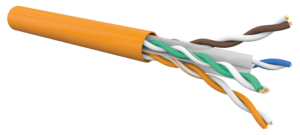 Câble 4 paires CAT6 U/UTP AWG24 LSOH Dca, orange, 305 m