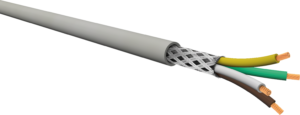 Câble multiconducteurs LIHCH 4x 0,75 mm², DIN47100, blindé, Cca, gaine grise