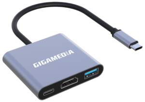 Hub USBC male vers HDMI 2.0, USB C et USB A lg 0.2M