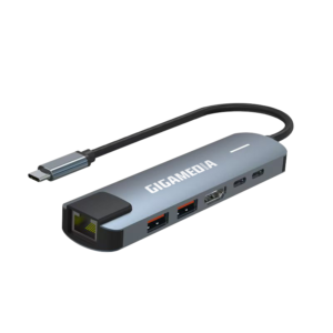 Hub USBC male vers RJ45, HDMI, USBA et USBC lg 0.15M