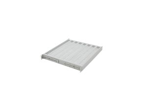 19″ Fixed shelf 1U – 4 fixing points – depth 400 mm – GREY